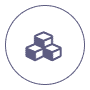 icon 3 khối lập phương màu tím
